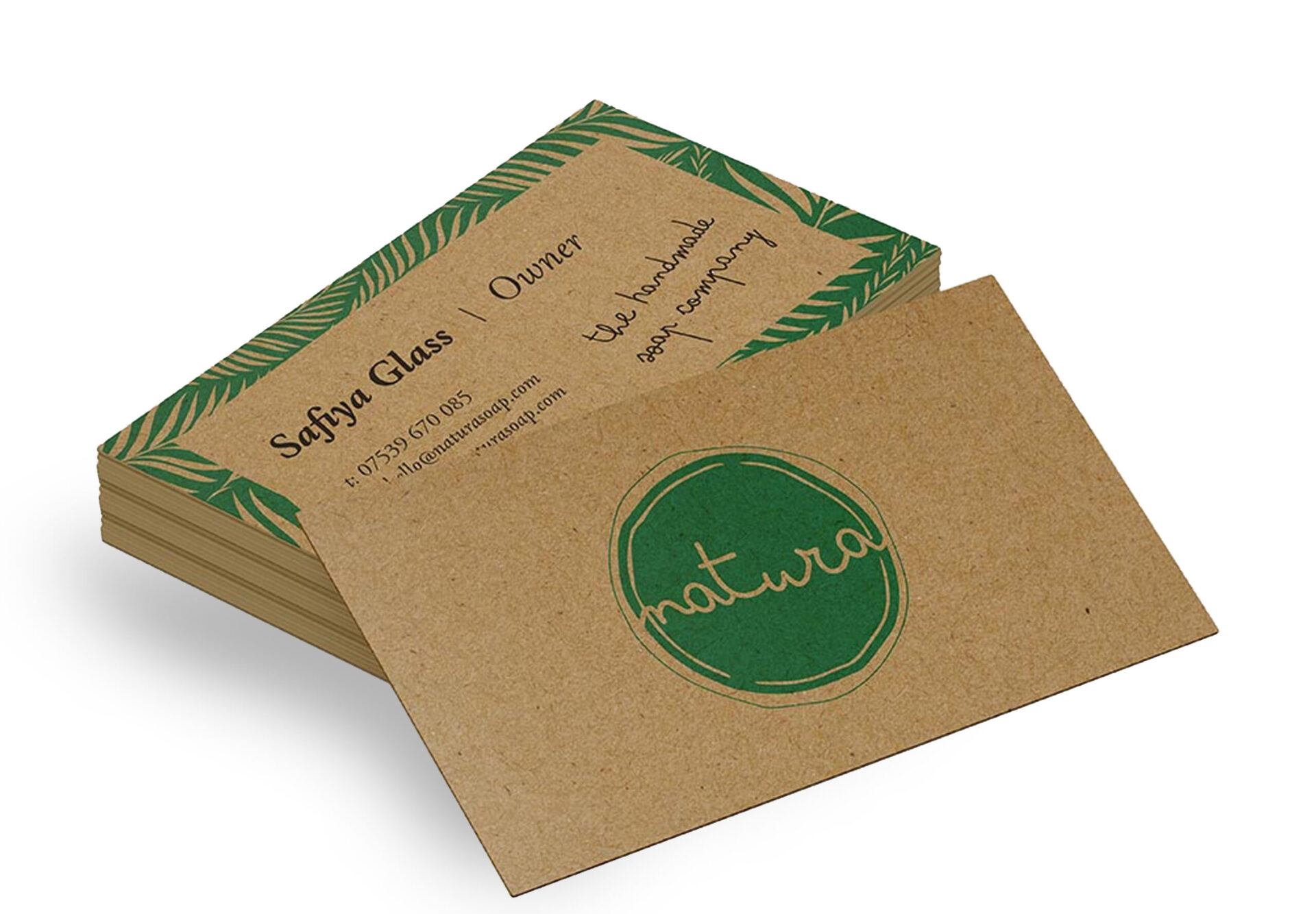 RECYCLED KRAFT <br> BUSINESS CARDS